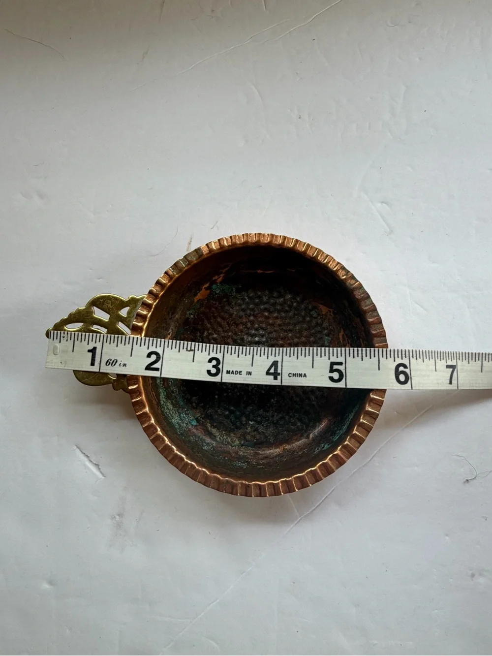 Hammered Copper Ashtray/trinket Dish